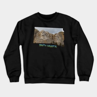 South Dakota State Outline (Mount Rushmore) Crewneck Sweatshirt